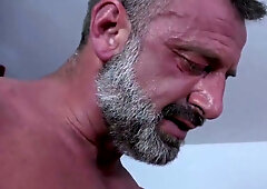 British blonde Miss Alice Wild takes deep throat from bearded Pascal White