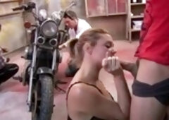 Dutch girl fucked in a garage