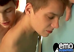 Handsome guy ass bangs his friend from behind with pleasure