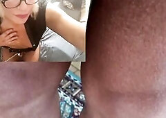 Hotty Ebony locked in permanent chastity slitty cage oozing