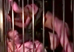 Brutal twink cagefuck