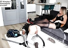 Shut Up, Get Plugged & Cum in the Vacuum - Real Femdom CBT - Mastix Julia