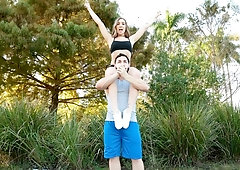 Good-looking hottie Bailey Base is enjoying dick-riding so much