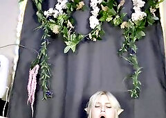 Big Boobed Blonde Masturbates With A Dildo In The Bathroom