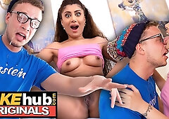 Hot UK Indian Model Licks Cum from Glasses After Her Partner Self-Cums Playfully