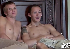 SOUTHERNSTROKES Jocks Trevor Laster And Milo Austin Arse Screw