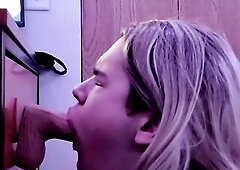 Caged sissy crossdresser quietly practices sucking dick - TEASER