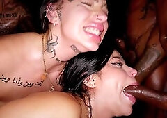 Sara and Nala 8 Chap double penetration/DVP Group sex No holes barred