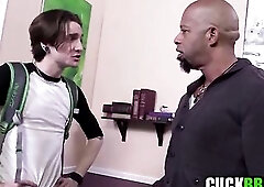 Pathetic Cuckold Watching College Ally Fucked By Ebony Bull