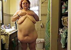 Hot sweaty wet Naighty Nurse Vicki strips out of swim suit after washing Her Car!