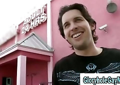 Gay guy sucks straight guys cock in amateur gay gloryhole