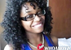 hot ebony cutie with a round booty likes bbc