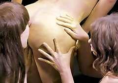 Wild threesome action with buttfucking and busty babes Natalie Mars and Khloe Kay