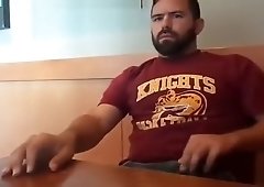 Guy jerks off in public