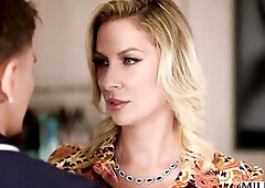 MILFY Knob-Obsessed mother I'd like to fuck Sydney Paige Bangs Youthful Customer In Underware Shop