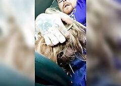 Hawt golden-haired gets caught sucking my weenie in Olive Garden parking lot