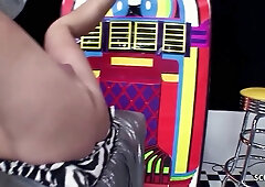 Threesome Shemale Fuck Guy In The Ass And Cum All Over Him