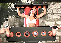 Sebastyana. First time tickling