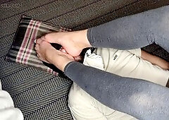 Goddess Bellafussara makes her foot slave worship her sweaty stinky feet without socks or boots