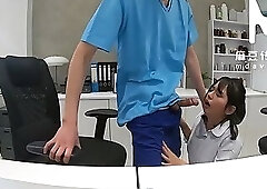 ModelMedia Asia - Defile the nurse's pure white uniform with semen