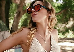 Addison Vodka blows and rides big black cock until it explodes on her butt cheeks