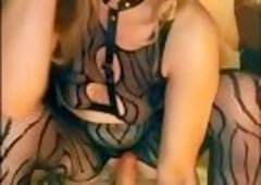 A soaked mother i'd like to fuck stretches her holes, sucks 2 dildos, and gets moist in front of the mirror.