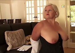 Mature Danish pornstar Lacey Starr takes every inch like a dirty granny should