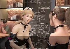 Kate loves roleplaying as a sassy waitress in sexy uniform