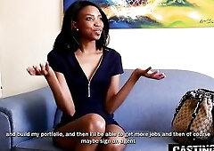 This EBONY model told her BOYFRIEND was expecting outside... I made sure this babe screamed hard sufficiently