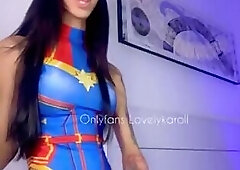 K super hero out fit cum