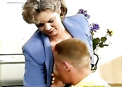 Avid old step mama gets knob drilled and office blow job sex