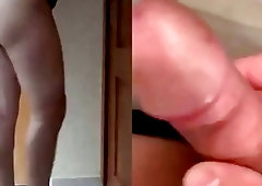 Bombastic shemale drops her panties and shows her cock off