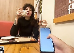 This Floozy likes receiving Enjoyment with a Sex toy in Public and then being Drilled Hard at home with many Female Orgasms!!