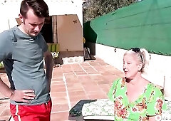 OldNanny - Lustful Man Bangs Aged Granny By The Pool