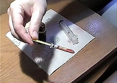 Demo of my urethra task with chili pepper oil