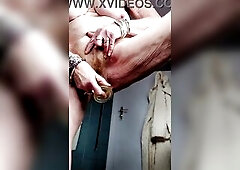 Granny bangs shaggy vagina with sex-toy