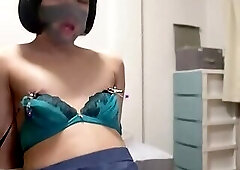 Japanese crossdresser shake dick for masters