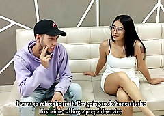 Venezuelan escort meets client in his apartment for intense creampie session