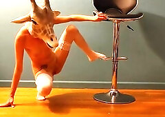 Demons in Giraffe mask Peeing