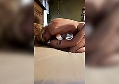 Golden-haired mother i'd like to fuck rides spouse's rod and ends up in laughter, outakes