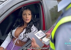 I fuck a traffic officer on a public road - Mariana Martix