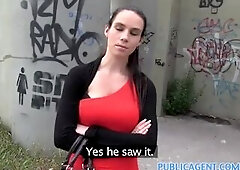 PublicAgent Isabelle gets fucked outside in a public stairwell