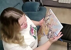 Fucked his girlfriend's big ass hard and cum on her