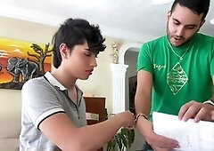 Blow-job, bareback cum, gay porn