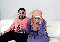 Arab maid with hijab Violet Gems caught stealing money by her client