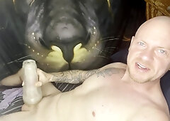 SUSPENDED GINGER DOM STROKES OFF WITH SKIN LIGHT SUBMIT YOU LIL' SPUNK BITCH