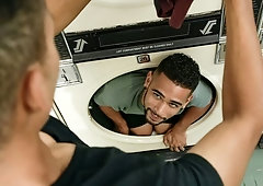 KC Blaise and Ricky Daniels fuck in a laundromat