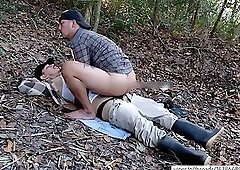 Thai Couple Bareback Fucks In The Woods