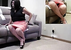 Jerking Off my Beauty Dick and Riding eighteen Inch Sex Tool