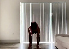 Young Arab Does Nude Yoga